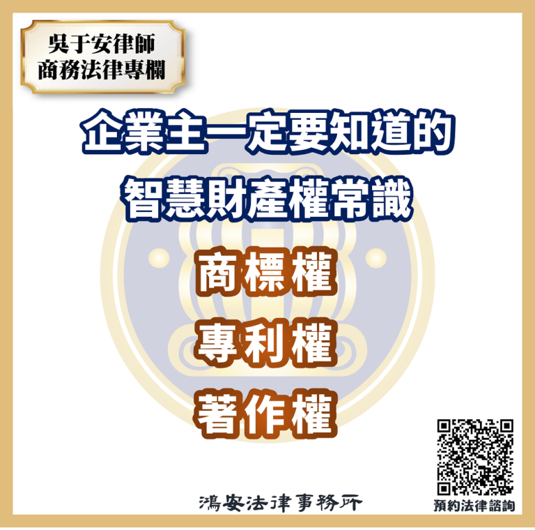 企業主一定要知道的智慧財產權常識-商標權、專利權、著作權