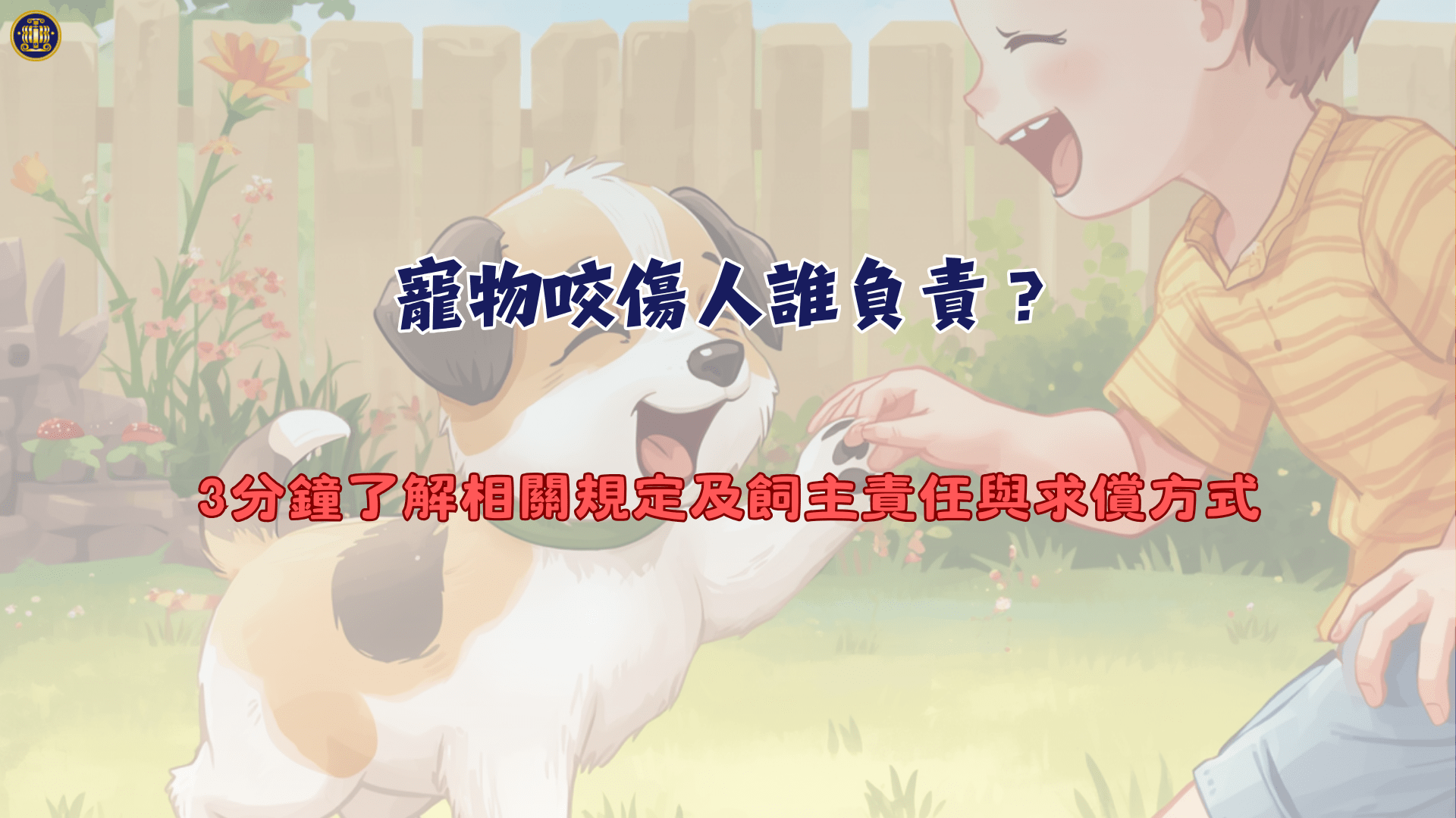 寵物咬傷人誰負責？3分鐘了解相關規定及飼主責任與求償方式
